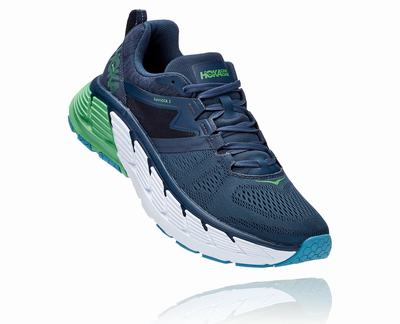 Hoka One One Gaviota 2 - Sapatos Ortopedicos Homem - Azuis, QY97258